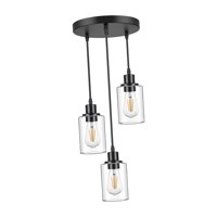 Magideal - Lámpara Colgante De Cristal Lámpara De Cristal Decorativa E27 Base Lámpara Colgante De Techo Retro Lámparas Colgantes Accesorios Para Comedor Bar Café