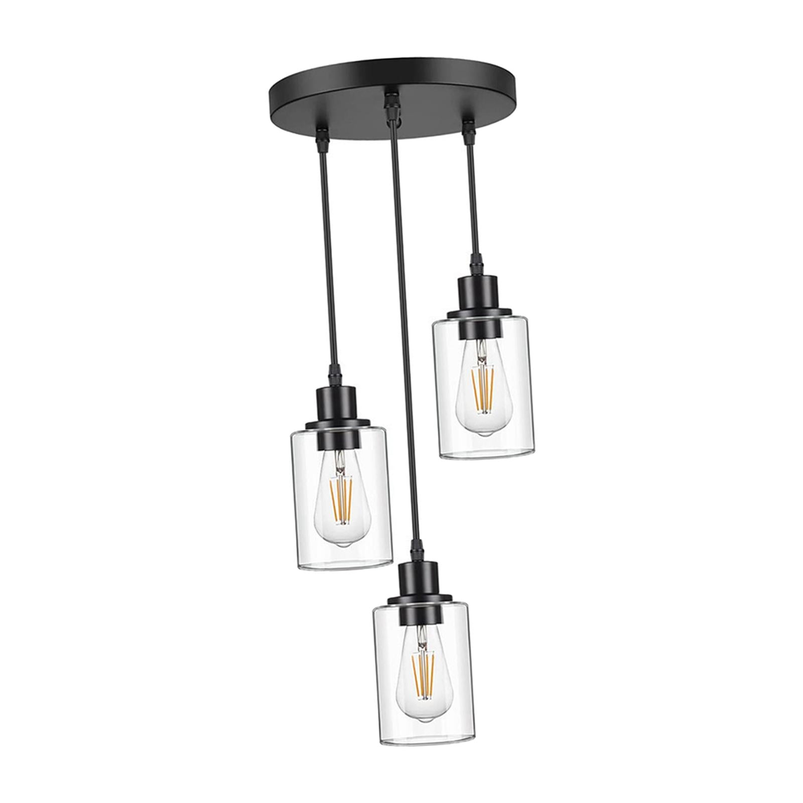 Magideal - Lámpara Colgante De Cristal Lámpara De Cristal Decorativa E27 Base Lámpara Colgante De Techo Retro Lámparas Colgantes Accesorios Para Comedor Bar Café