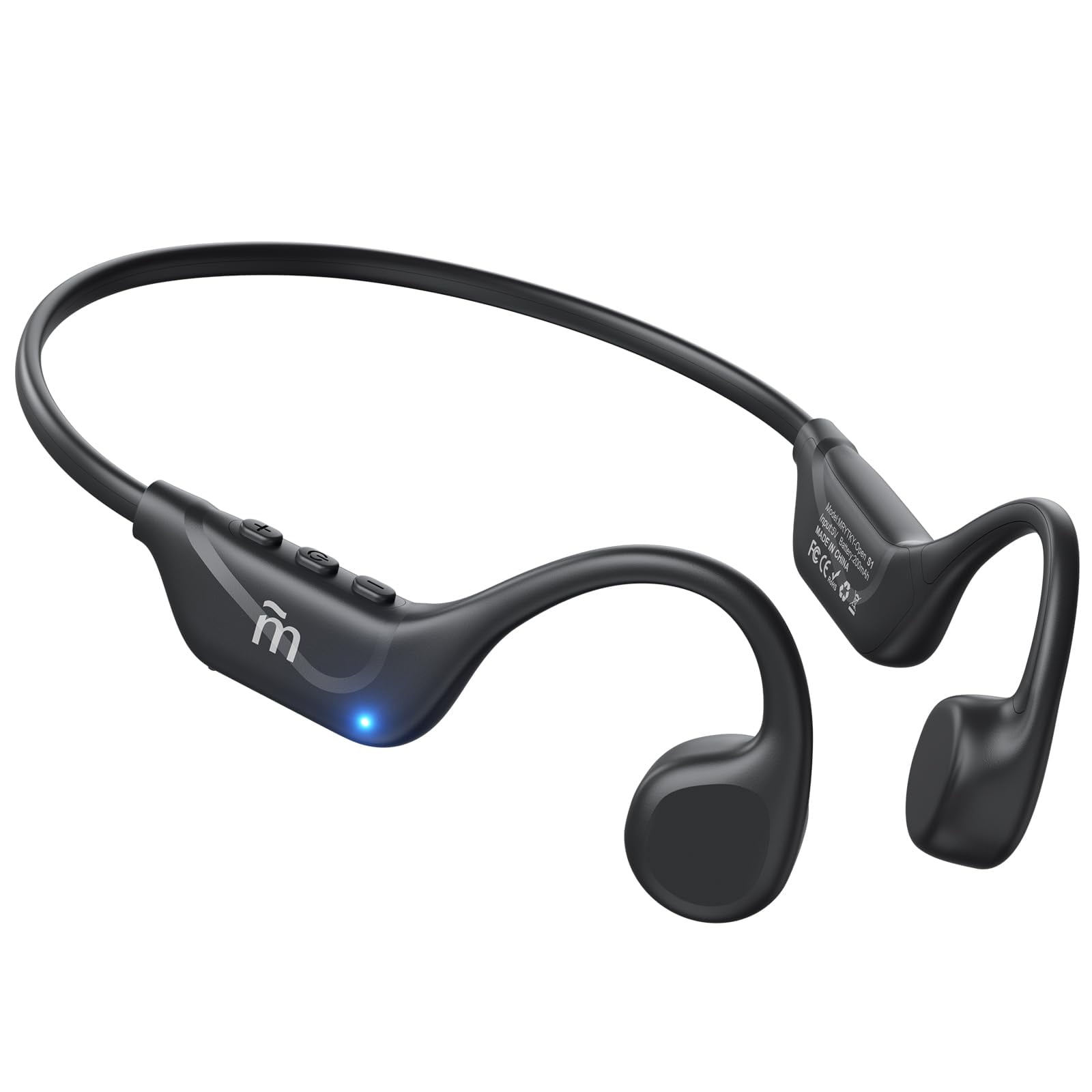 Auriculares De Conducción Ósea Mrytky Open Ear Bluetooth 5.4 Negros
