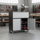 thumbnail image 2 of Gabinete metálico bajo 2 puertas 1 cajon con ruedas - TC-09 black & gray, 2 of 3
