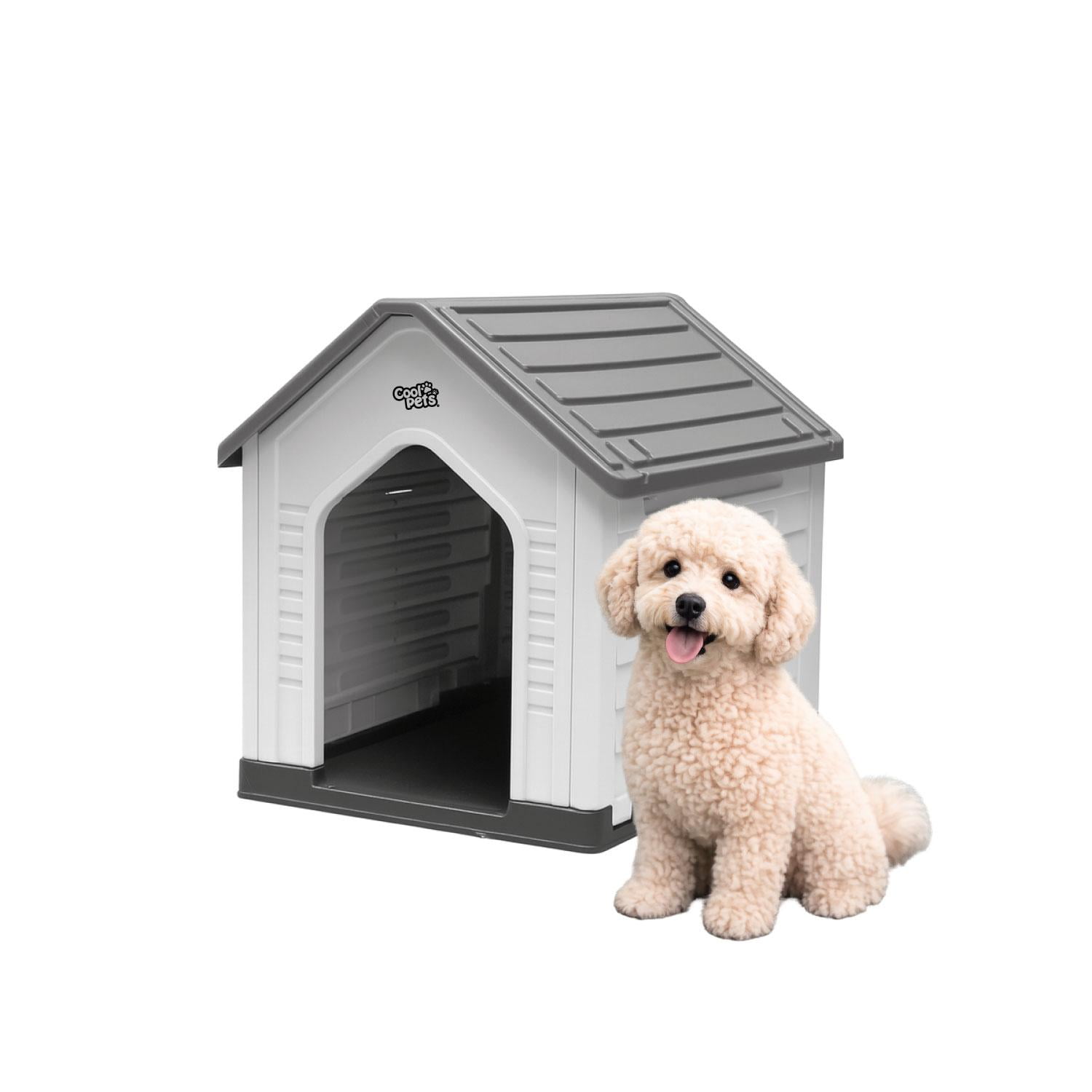 Casa Para Perro Pequeña Gris Cool Pets 67x52x60cm