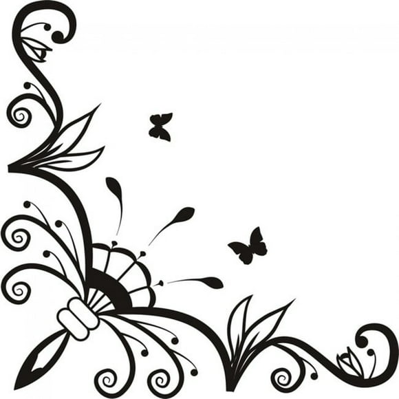 Decomural Flowers Butterfly Corner WS-18588