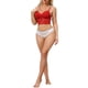 thumbnail image 2 of INSPIRE CHIC Camisola de Encaje para Mujer Escote Profundo Sin Mangas con Tirantes Tanque Transparente Malla en la Espalda con Copa Delgada L Rojo, 2 of 5