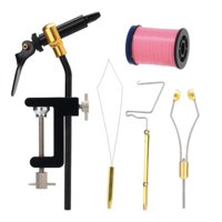 Magideal - Herramienta Para Atado De Moscas, Tornillo De Banco Para Atado De Moscas, Rematador De Nudos, Soporte Para Hilo De Bobina, Accesorios Para Hacer Señue Alambre Rosa