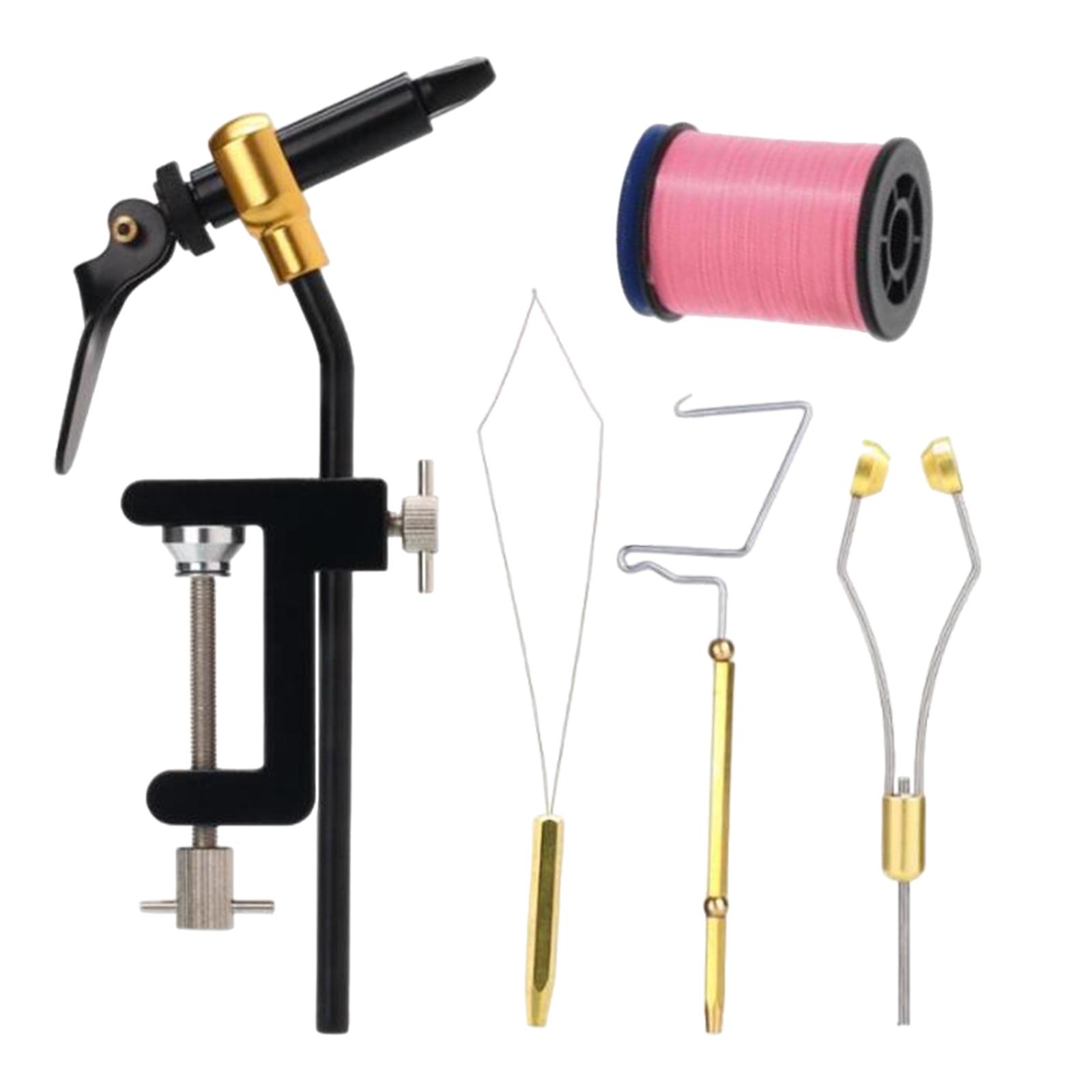 Magideal - Herramienta Para Atado De Moscas, Tornillo De Banco Para Atado De Moscas, Rematador De Nudos, Soporte Para Hilo De Bobina, Accesorios Para Hacer Señue Alambre Rosa