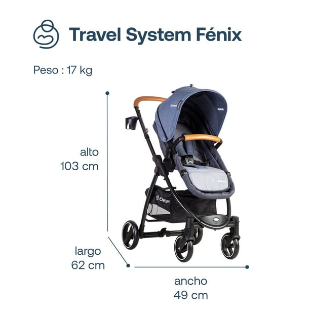 Coche Travel System Fénix Azul | Lider