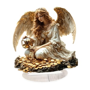 Bothyi - Decoración De Ángel Acrílico, Decoración De Mesa Única Para El Hogar, Chimenea, Vacaciones