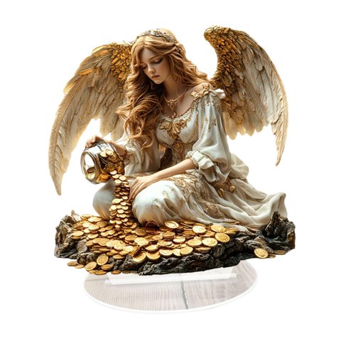 Bothyi - Decoración De Ángel Acrílico, Decoración De Mesa Única Para El Hogar, Chimenea, Vacaciones