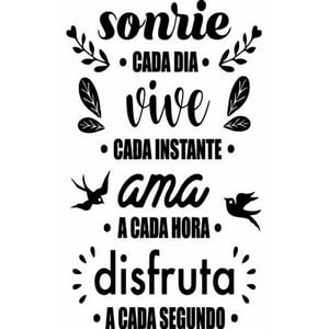 Rienda Libre Graphics - Frase Deco Sonríe Cada Día Vive Cada Instante No.4 Fr‑11025