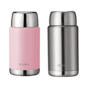 Pack 2 Termos De Comida 750Ml Rosado Y Gris Simplit