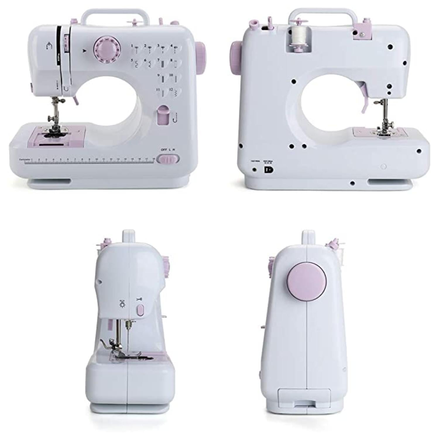 Total E-commerce - Maquina De Coser Portatil 2 Velocidades Blanco Morado