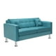 thumbnail image 2 of Sofa New Retro 3c Felpa 12 Turquesa, 2 of 6