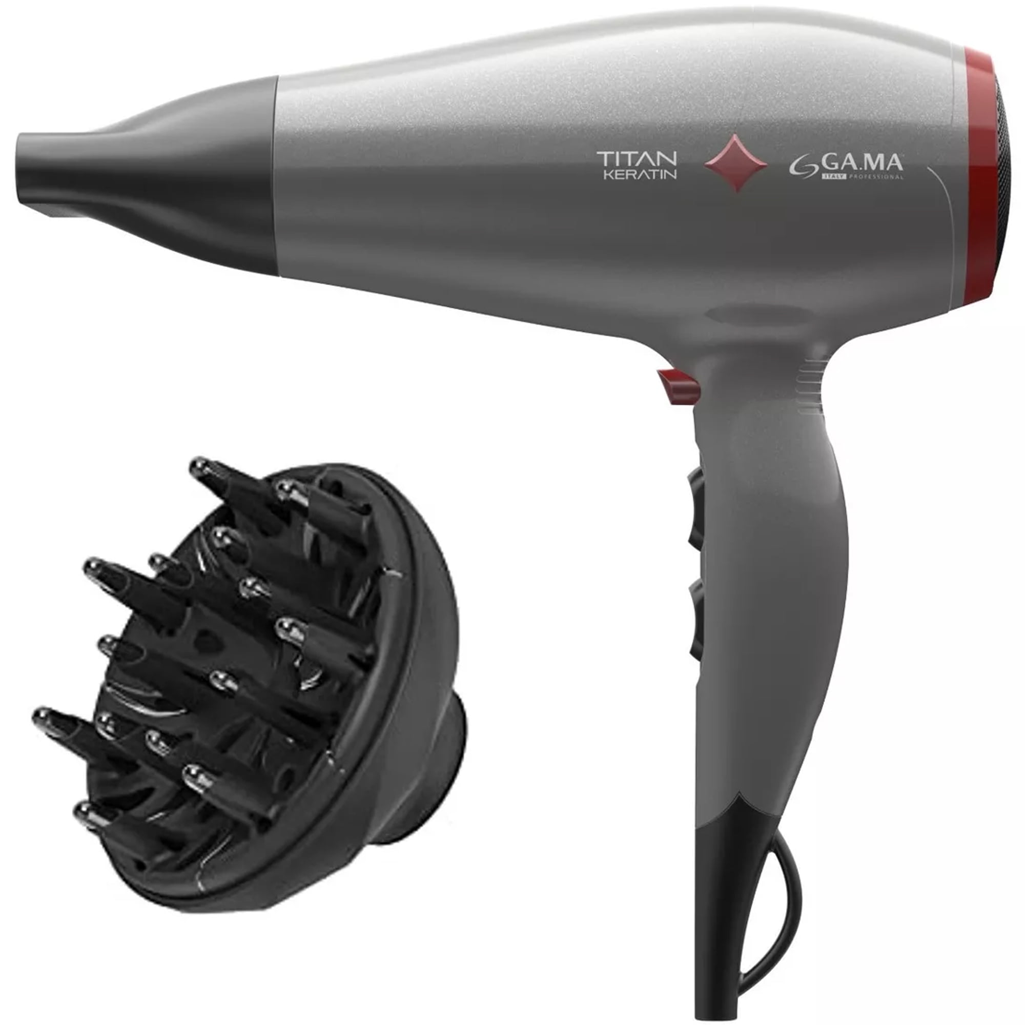 Gama - Secador De Pelo Diamond Titan Keratin 2300w Micro Glitt