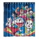 thumbnail image 1 of Cortina de ducha Doraemon, juego de cortina de baño con ganchos, tamaño 66 x 72 pulgadas, 1 of 3