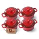 thumbnail image 1 of Cazuela Lareina 355 ml Roja con Tapa – Juego de 4, 1 of 9