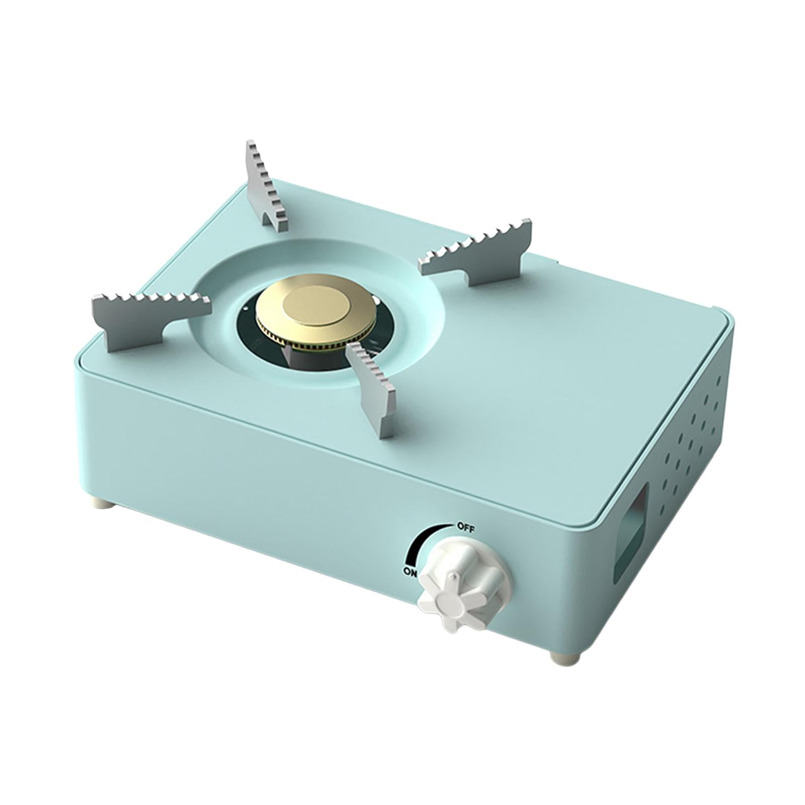 Magideal - Estufa De Gas Portátil Quemador Parrilla De Estufa De Camping Ajustable De Aluminio De Un Quemador Para Cocinar Picnic Festivales , Azul