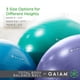 thumbnail image 2 of Kit de pelota de equilibrio Gaiam 05-51982 con pelota antireventón de 65 cm verde, 2 of 5