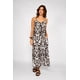 thumbnail image 1 of Vestido Largo Estampado Paula Negro negro L, 1 of 5