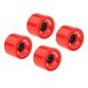 thumbnail image 1 of 4 Ruedas De Skate Ronyme 78A De Repuesto Para Longboard De 70 X 51 Mm, Rojo, 1 of 5