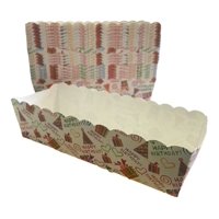 Genérico - 20 Capsula Para Hornear Capsulas Cupcakes Rectangular Happy