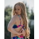 thumbnail image 3 of Bikini estilo sostén torcido copa C estampado azul Talla 48, 3 of 8