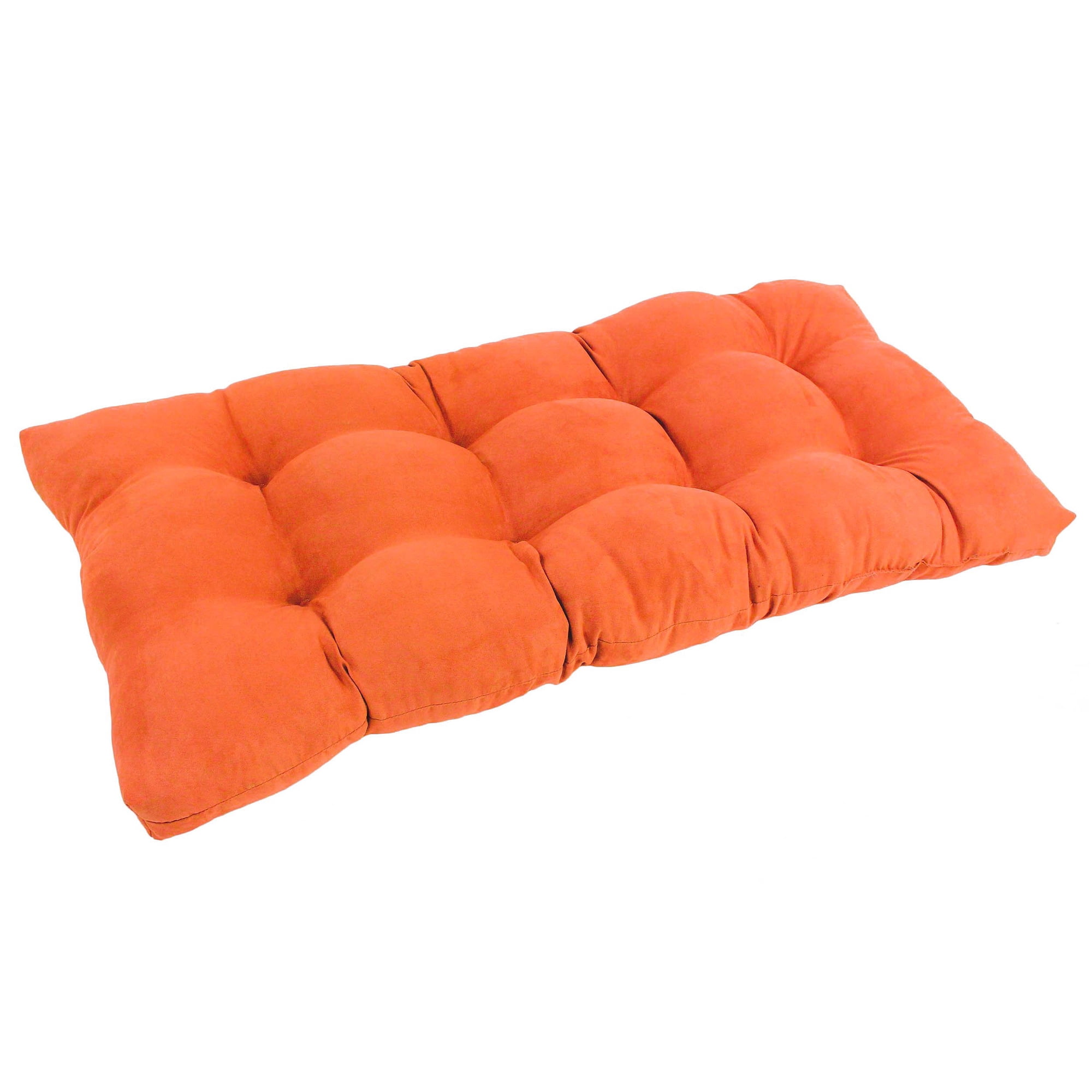 Sofá De Dos Plazas Cushion Blazing Needles De Microgamuza Con Mechones, Color Mandarina