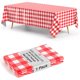 thumbnail image 1 of Mantel Exquisite 137 cm × 274 cm Rojo Gingham de Vinilo, 1 of 6