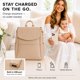thumbnail image 5 of Mochila Cambiador MIA + SOPHIA con Carga USB Beige, 5 of 9