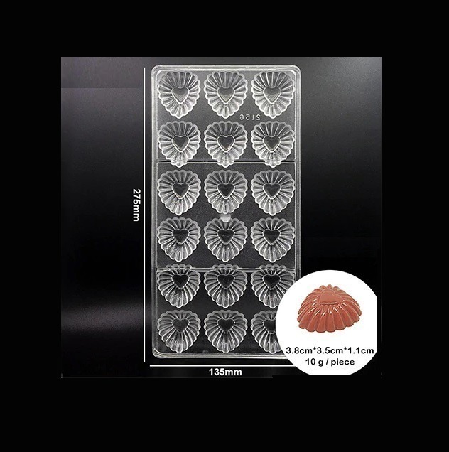 Genérico - Moldes Chocolate Moldes De Chocolate Molde Corazón Concha