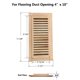 thumbnail image 3 of Floor Register Razo, madera de roble blanco, montaje en superficie de 10 x 25 cm, 3 of 4