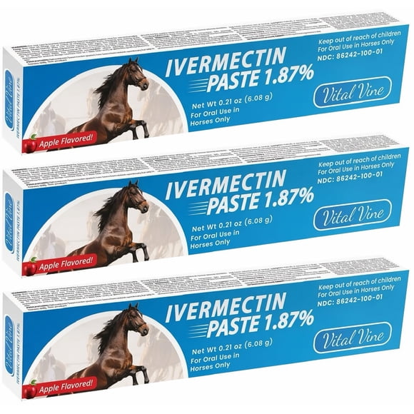 Pasta de ivermectina para caballos Vital Vine 1.87% sabor manzana 6.08 g