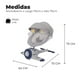 thumbnail image 2 of Silla Mecedora Electrica Bebe Avioncito Safebaby Bluetooth Gris, 2 of 6