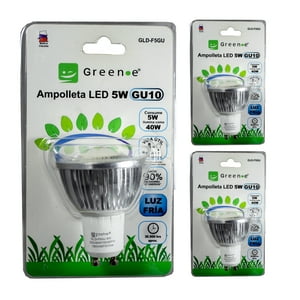 Green E - Ampolleta Led 5W Gu10 Fría / X3 Unidades