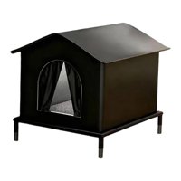 Ioensy - Caseta Para Gatos Para Exterior, Cueva, Caseta Elevada Para Cachorros, Para Porche Exterior, Granero, M, 36 X 36 X 36 Cm