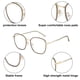 thumbnail image 3 of Gafas planas anti-luz azul modernas, sencillas y de alta gama, hechas de PC, metal y CA, 3 of 5