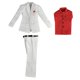 thumbnail image 1 of 1/6 de ropa para 12 "figura rojo manga larga camisa pantalón blanco traje, 1 of 3