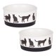 thumbnail image 1 of Juego de cuencos cerámicos para gatos Bone Dry, tamaño pequeño, blanco y negro, 200 ml, 2 unidades, 1 of 8