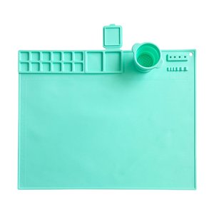 Bothyi - Estera De Silicona Para Manualidades, Mantel Individual De Silicona, Estera De Silicona Reutilizable Para Fundición De Resina, Verde