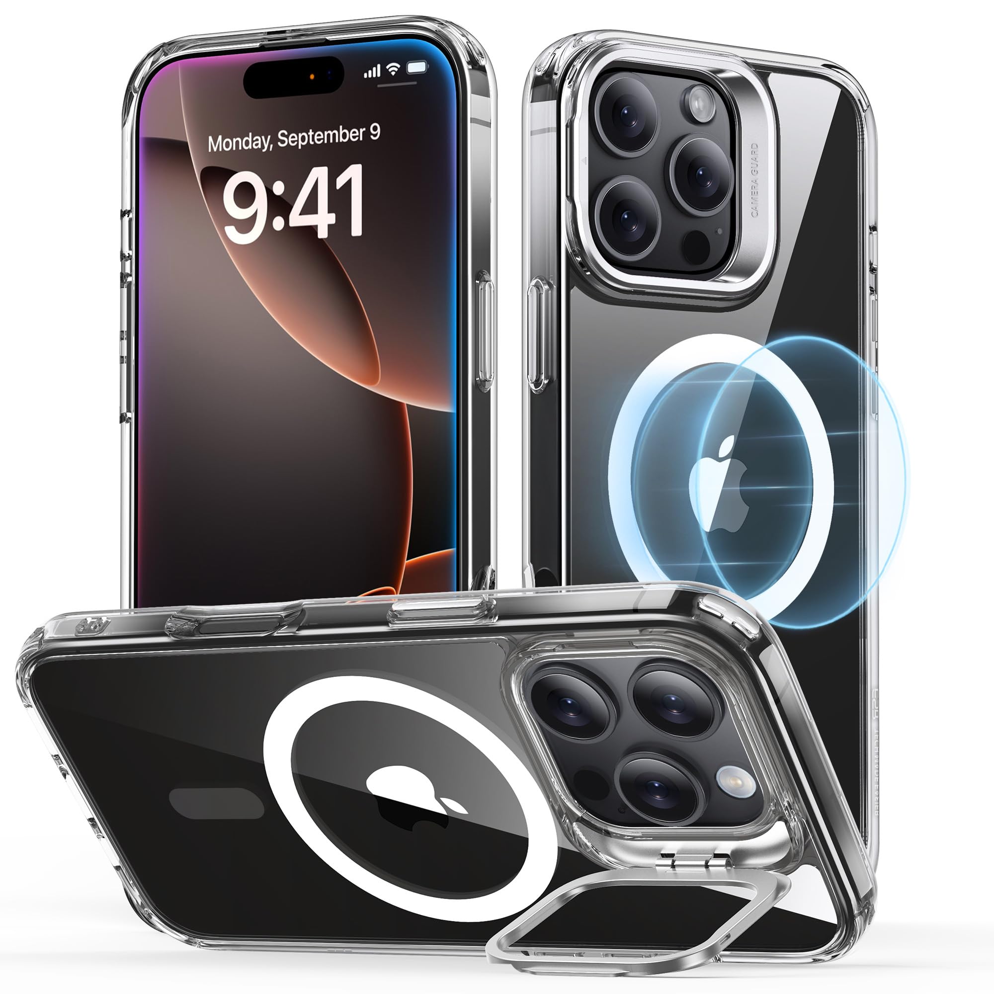 Funda De Teléfono Esr Para Iphone 16 Pro Con Funda Magsafe Clear