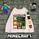 thumbnail image 3 of Camiseta Minecraft Pack de 3 Talla 7 Negro/Blanco/Azul Royal, 3 of 7