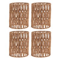 Ioensy - Pantalla De Lámpara Colgante Rústica, 4 Uds., Para Cafetería, Cocina, Isla Y Hogar