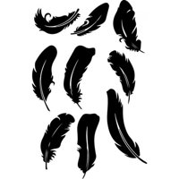 Rienda Libre Graphics - Decomural Feather Bird Set Ws-32981