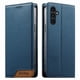 thumbnail image 1 of Funda Tipo Cartera de Cuero Sintético para Samsung Galaxy A14 Bloqueo RFID, con Ranuras para Tarjetas y Bolsillo para Efectivo, Cierre Magnético Fuerte Azul, 1 of 6