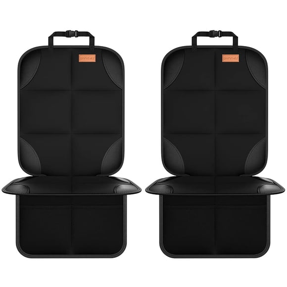 Protector de asiento de coche SMART ELF, paquete de 2 unidades, acolchado más grueso, negro