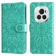 thumbnail image 1 of Funda tipo cartera FOXDOCK para Honor Magic 6 Pro , diseño girasol en relieve, cuero PU, cierre magnético, soporte y tarjetero, 1 of 5