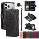 thumbnail image 1 of Para iPhone 17 Pro Max Funda Tipo Billetera, 9 Ranuras para Tarjetas Bloqueo RFID Bolso Cruzado Cubierta de Cuero, Bolsillo con Cierre, Correa de Muñeca y Hombro Desmontable, Funda Protectora, 1 of 11