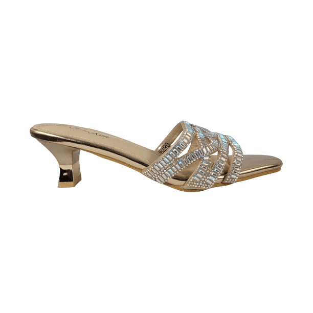 SANDALIAS DE FIESTA J-RUN CHAMPAGNE MUJER | G679F3 - Talla 36
