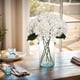 thumbnail image 3 of Ramos de flores de hortensia de seda artificial, 6 unidades, color blanco, 3 of 9