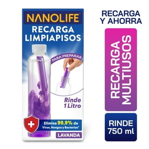 Nanolife - Limpiapisos Desinfectante - Aroma Lavanda - Recarga (1X)