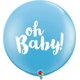 thumbnail image 1 of Globo de látex Qualatex 91 cm "Oh Baby" azul pastel, 1 of 3